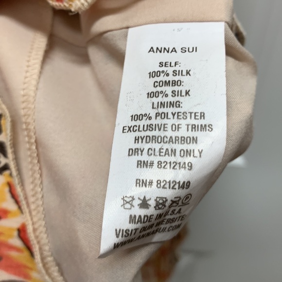 Anna Sui Foxglove Mixed Print Dress - Picture 8 of 8